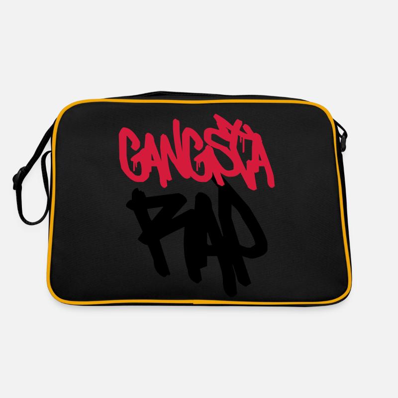 Gangsta Rap! - Retro Tasche - Schwarz/Gold