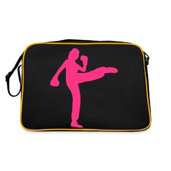 franzoesisch boxen savate 7 frauen - Sac Retro - noir/or - Dos