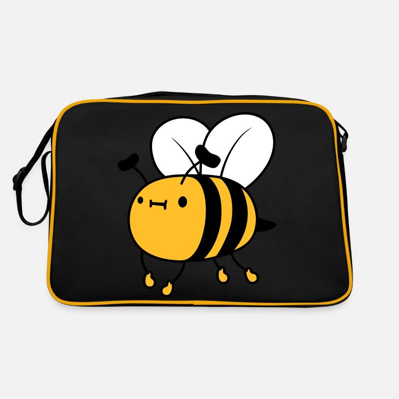 Flying cute bee Retro Bag