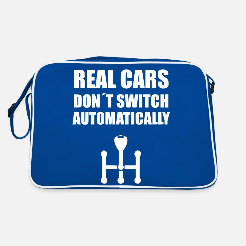 Real cars don´t switch automatically Retro Tasche