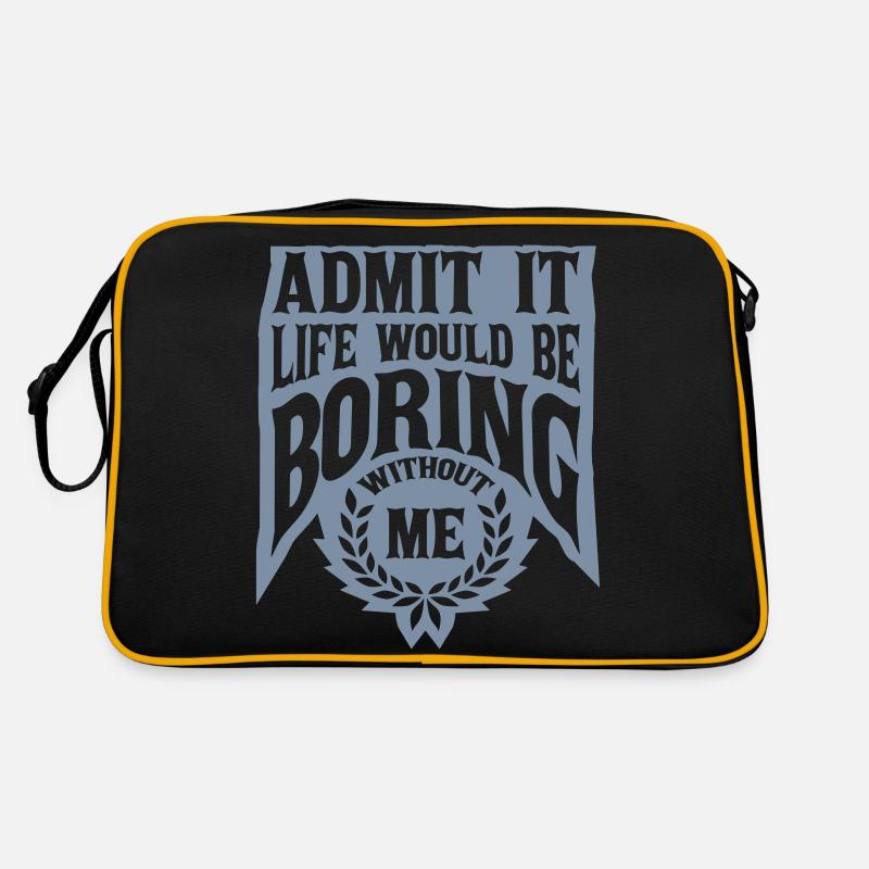 boring life without me Retro Tasche