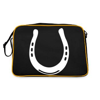 hufeisen - Retro Tasche - Schwarz/Gold - Hinten
