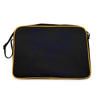 2 Cats Playing Ball Beach Ball Stand Fun Circus - Retro Bag - black/gold - Back