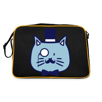 Sir Cat Gentleman Chapeau haut de forme Monocle Rich Gentleman - Sac Retro - noir/or - Dos