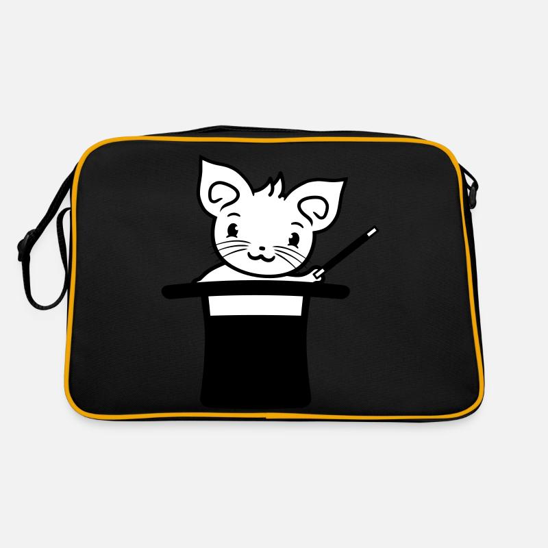 Magical Enchanted Top Hat Wizard Cat Retro Bag