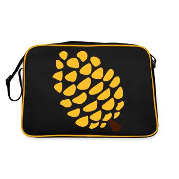 Yoga pomme de pin glande pinéale - Sac Retro - noir/or - Dos