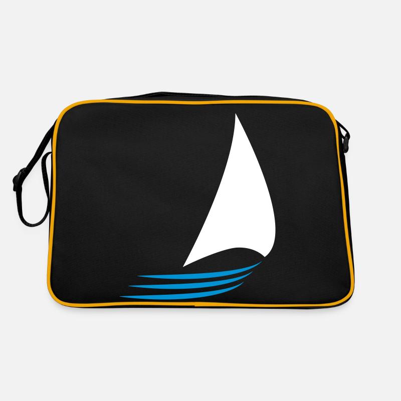 segeln - sailing - Retro Tasche - Schwarz/Gold