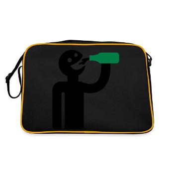 Drunkard - drinkers - Retro Bag - black/gold - Back