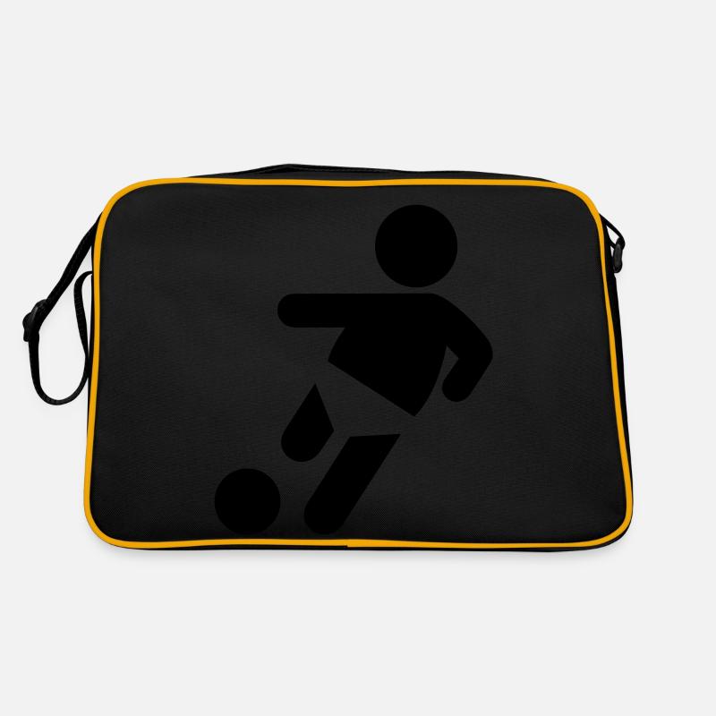 Baby Kicker - Retro Tasche - Schwarz/Gold