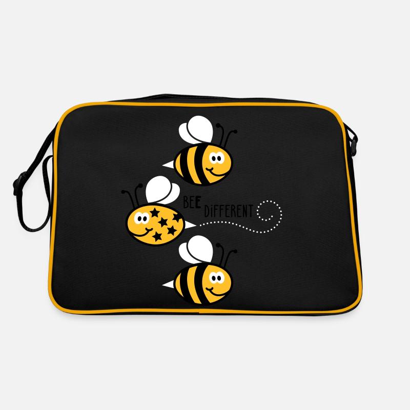 Be different - be yourself - Biene - Bee - 3C Retro Tasche