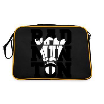 Badminton Logo Design - Retro Bag - black/gold - Back