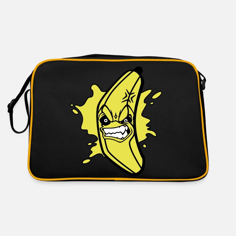 Angry banana - Retro Tasche - Schwarz/Gold