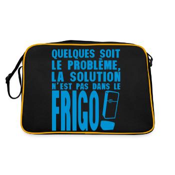 la solution du probleme pas frigo humour - Sac Retro - noir/or - Dos