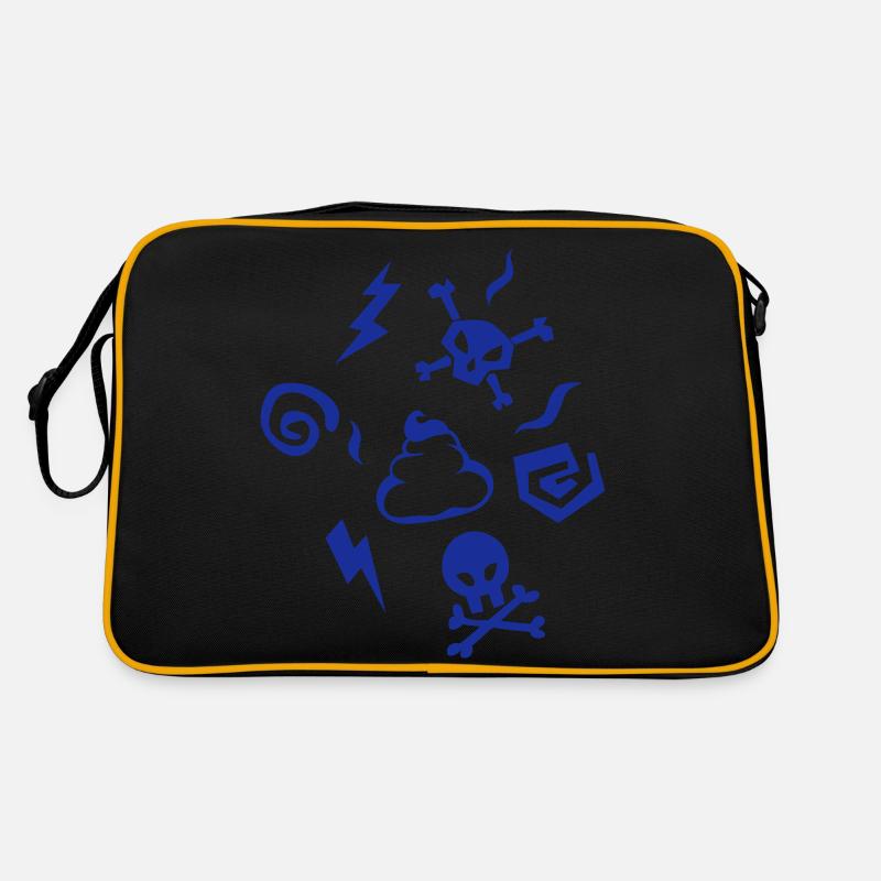 Anger flashing skull shit lightning Retro Bag