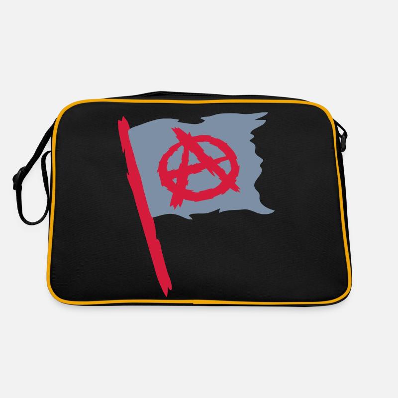 Logo du symbole de l'anarchie du drapeau Sac Retro