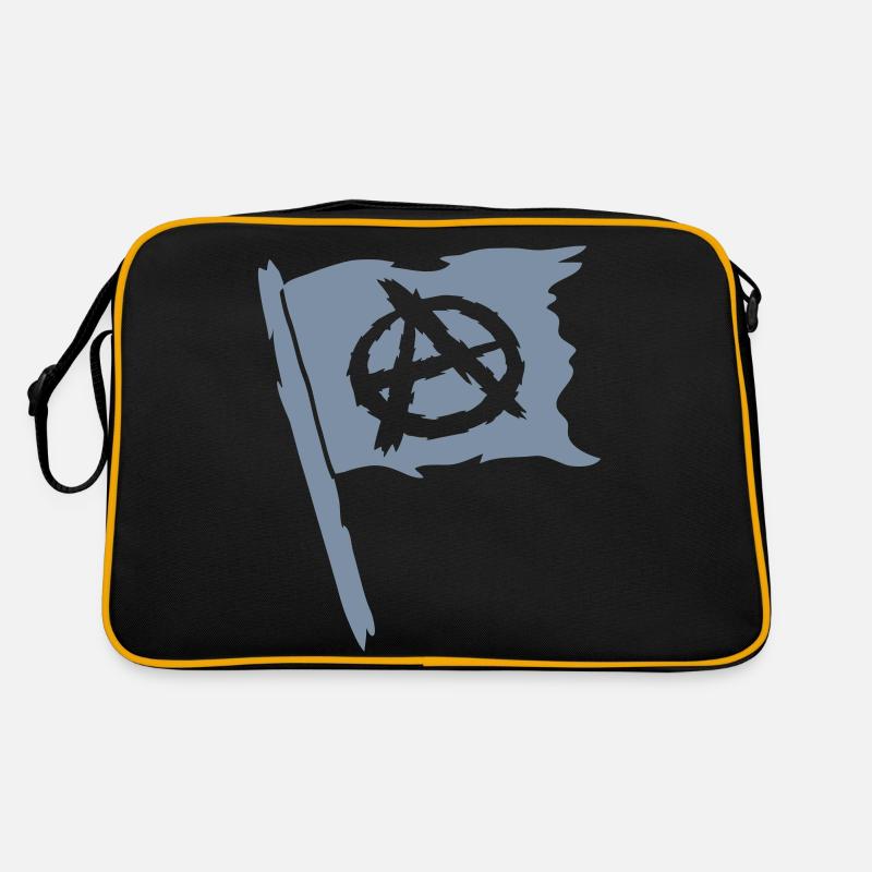 Logo Flagge Anarchie Symbol Retro Tasche