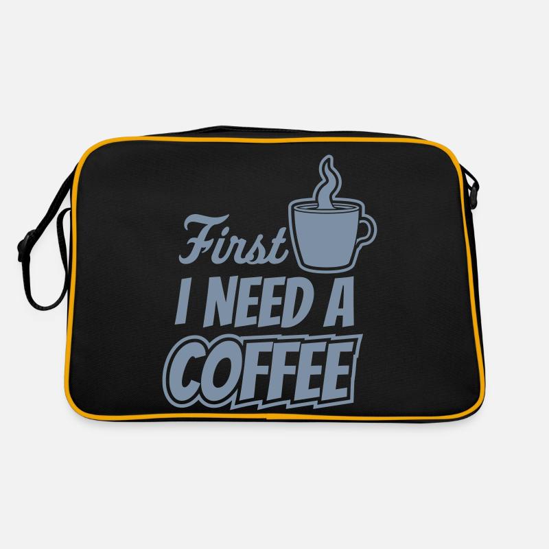 Fist I need Coffee Retro Tasche
