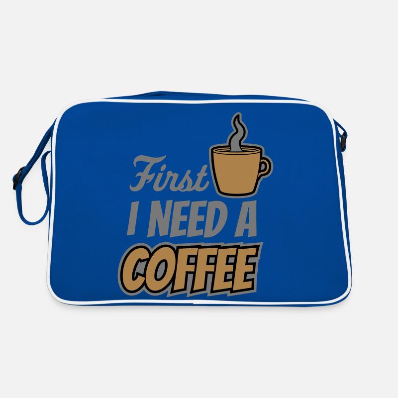 Fist I need Coffee Retro Tasche