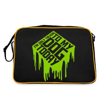 only talking to dog - Retro Bag - black/gold - Back
