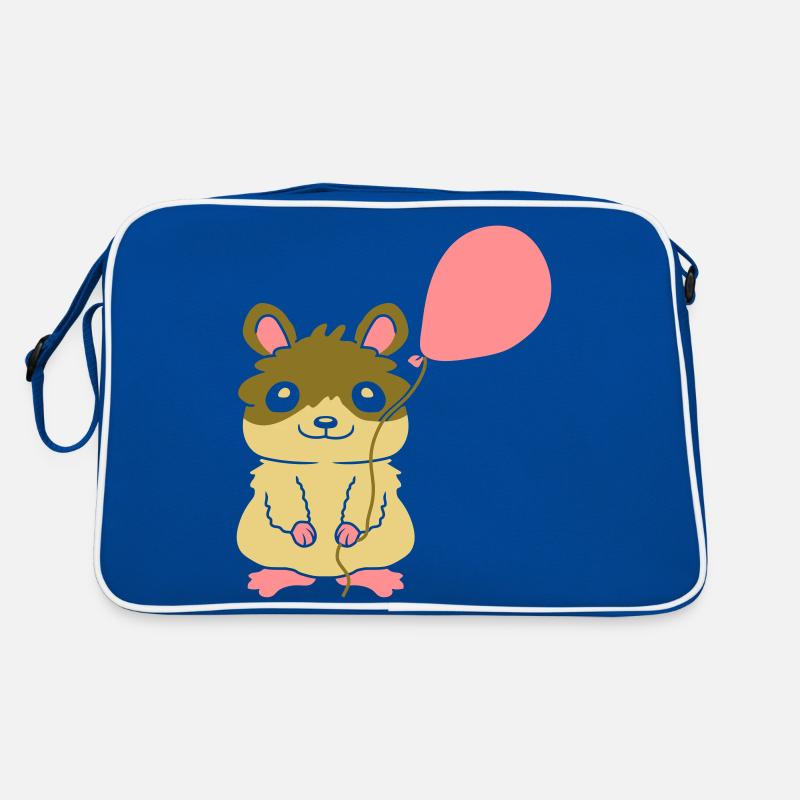Comic Hamster Luftballon Geschenkidee Retro Tasche