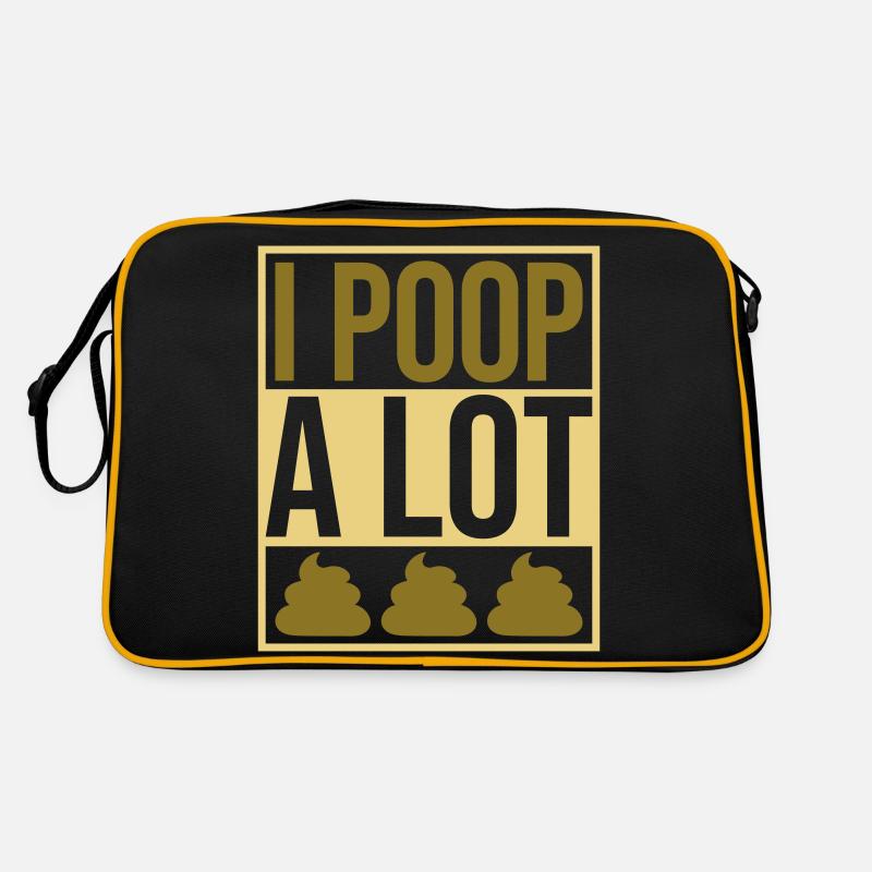 I poop a lot Retro Tasche