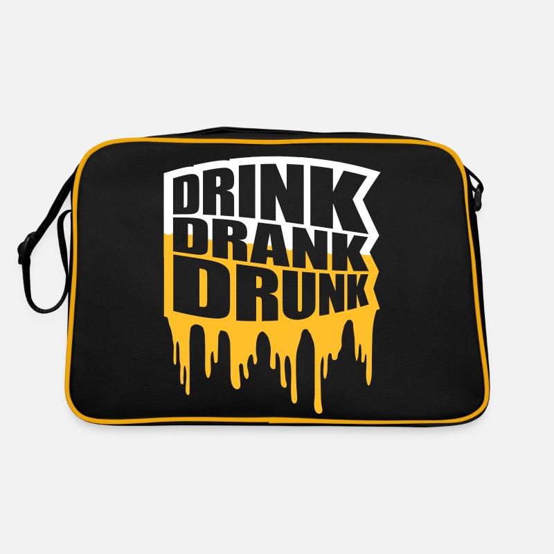 drink drank drunk quote Retro Bag
