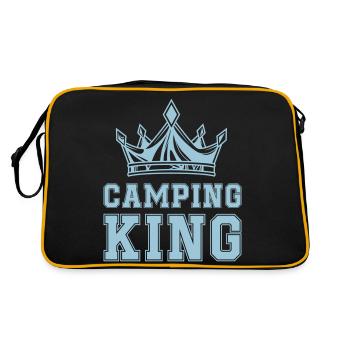 camping king - Retro Tasche - Schwarz/Gold - Hinten