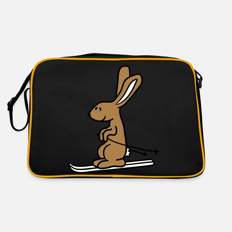 lapin ski lapin ski hiver ski neige Sac Retro