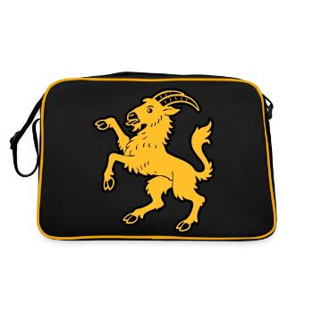 Chèvre Hälsinge - Sac Retro - noir/or - Dos