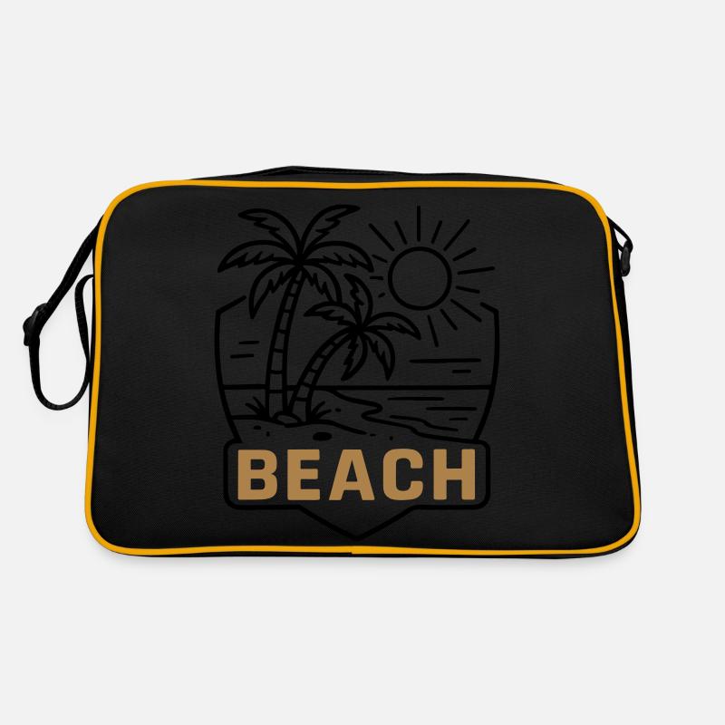 Palmiers de l’île de la plage Sac Retro