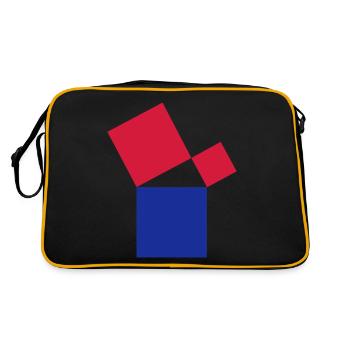 mathe - Retro Tasche - Schwarz/Gold - Hinten