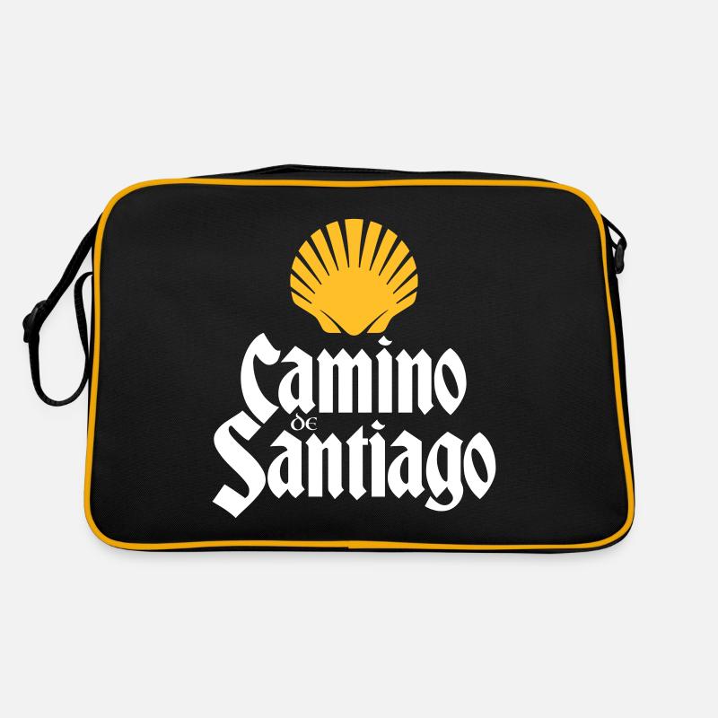 Camino de Santiago | Chemin de Saint-Jacques - Sac Retro - noir/or