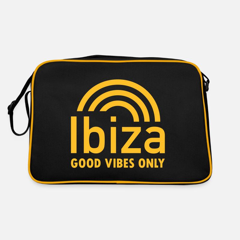 Ibiza, good vibes only (Regenbogen) Retro Tasche