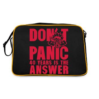 40 years of not panic birthday is the - Retro Bag - black/gold - Back