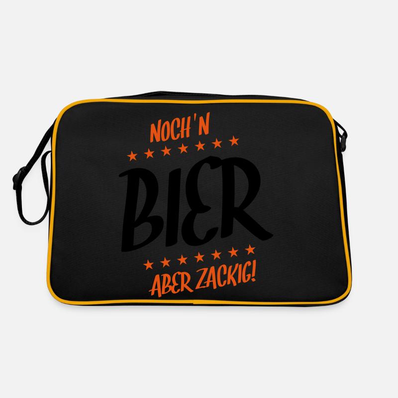noch ein bier zackig Retro Tasche