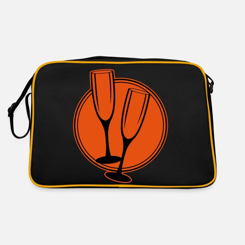 sekt glaeser kreis Retro Tasche