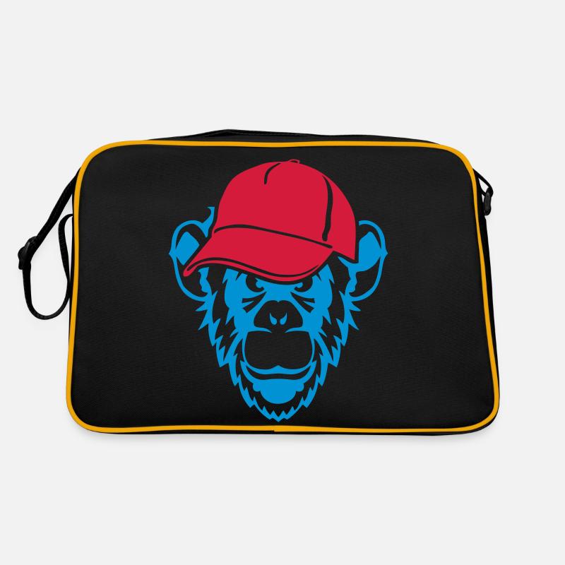 monkey wild animal cap Retro Bag