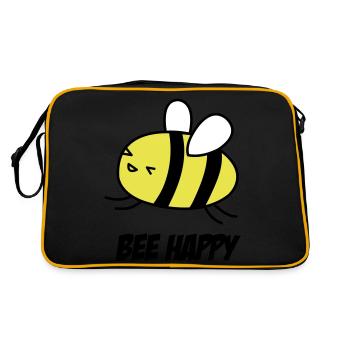 bee happy - Sac Retro - noir/or - Dos