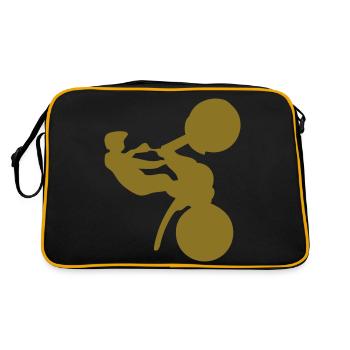 sport trial motorcycle - Retro Bag - black/gold - Back