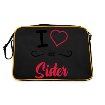J’aime ma sœur - Sac Retro - noir/or - Dos
