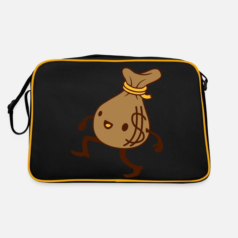 Sac d’argent vivant comique Sac Retro