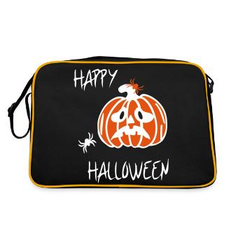 Joyeux Halloween, citrouille - Sac Retro - noir/or - Dos