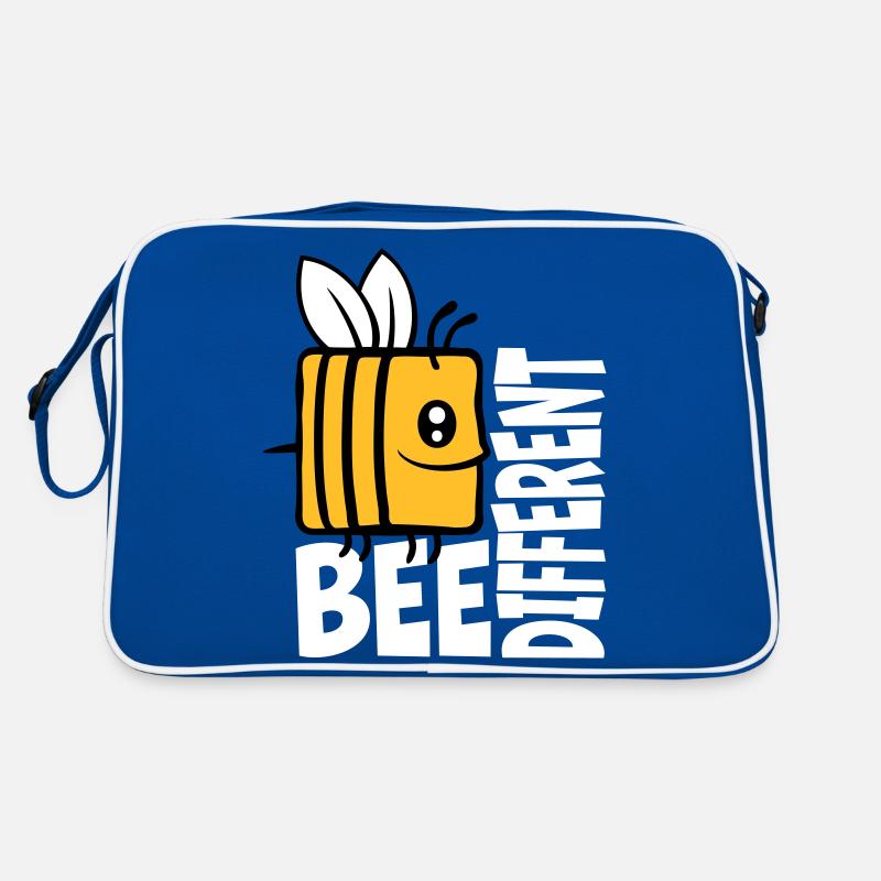 bee different Spruch Zitat Retro Tasche