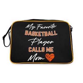My favorite Basket ball player call me Mom - Retro Bag - black/gold - Back