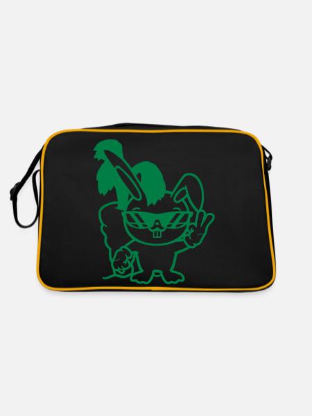 Bunny Big Huge Carrot Carrot Sunglasses Cool - Retro Bag - black/gold - Back