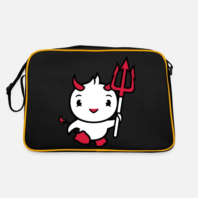bird devil horns satan trident hell evil cool Retro Bag