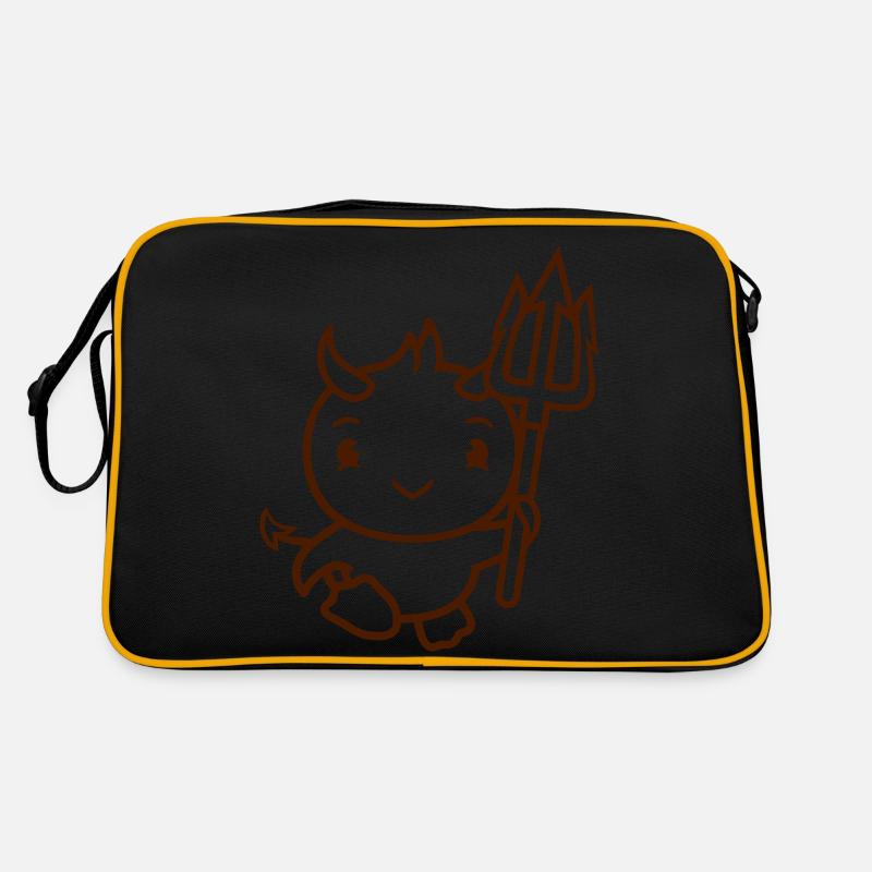 bird devil horns satan trident hell evil cool Retro Bag