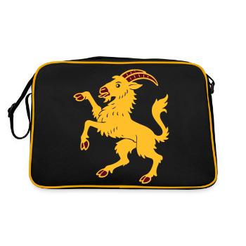 Chèvre Hälsinge - Sac Retro - noir/or - Dos