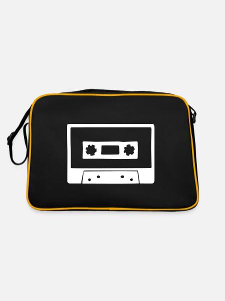 Kassette - Retro Tasche - Schwarz/Gold - Hinten