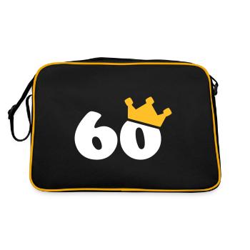 60 couronne 60 anniversaire 60 ans - Sac Retro - noir/or - Dos